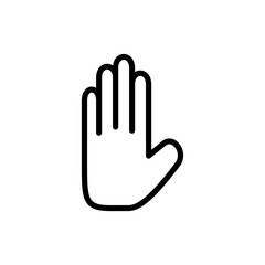 Fototapeta premium Hand icon symbol for apps and websites. hand sign and symbol. palm