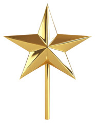 Fototapeta premium PNG Gold Tree Topper christmas elegant festive.