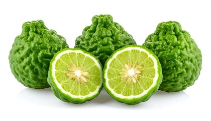 Fototapeta premium Fresh bergamot fruits, close-up