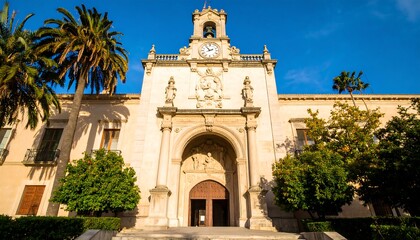 Fototapeta premium Historic facade of the University of Balearic Islands in Palma, Mallorca