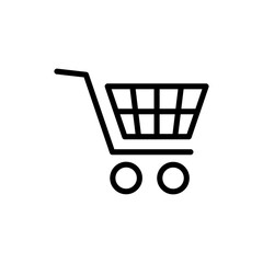 Shopping icon symbol for apps and websites. Shopping cart sign and symbol. Trolley icon