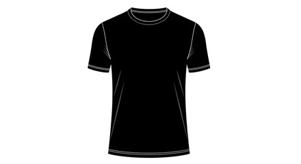 Black Plain T-shirt Mockup for Apparel Design Template