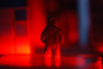 Toy town and plasticine people