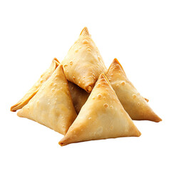 Tasty samosas with spicy sauce!. PNG image, transparent background