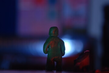 Toy town and plasticine people