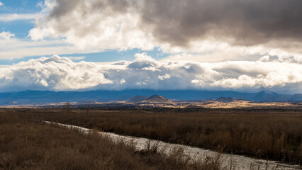 Winter Landscape at Klamath Basin National Wildlife Refuge Complex.