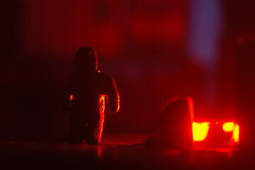 Toy town and plasticine people