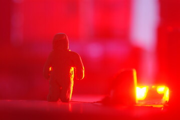 Toy town and plasticine people