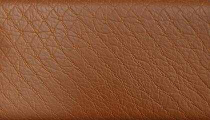 Fototapeta premium Close-up view of a rich, warm-toned leather texture, exhibiting a subtle, yet pronounced, pebbled surface design.