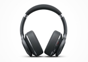 Wireless headphones isolated on white background, clean commercial stock photo.