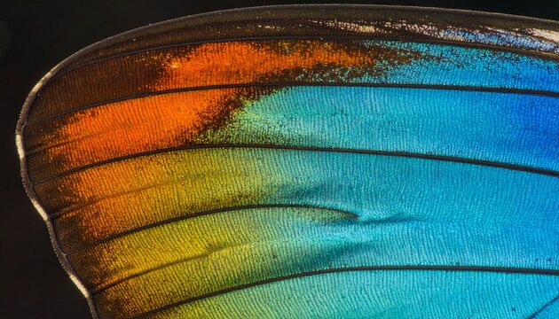 Detailed close-up of a butterfly wing