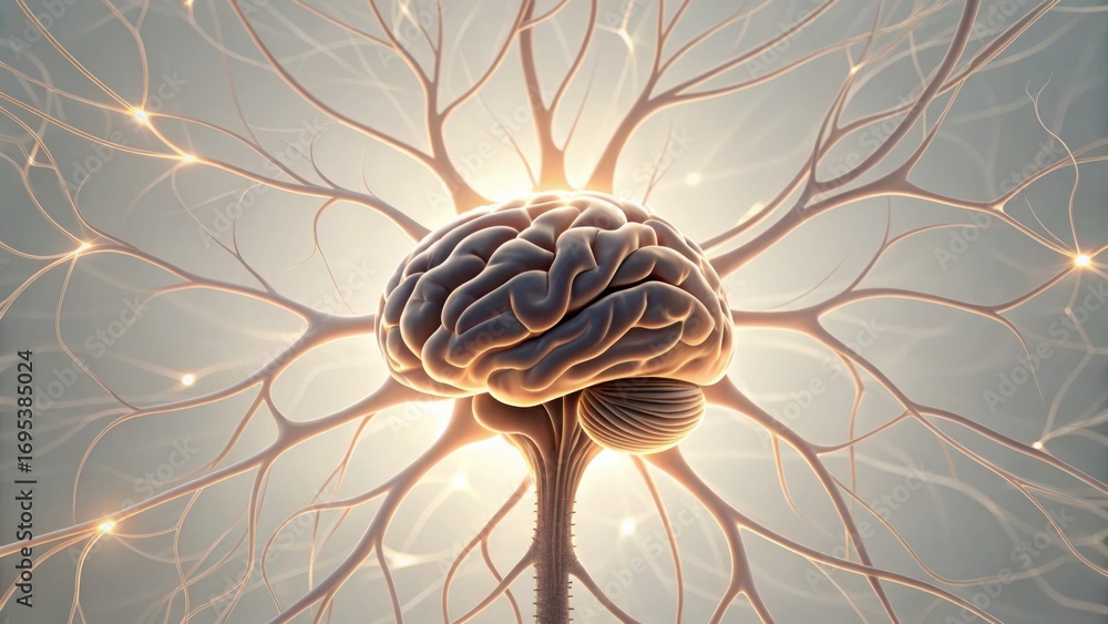 Poster intricate visualization of brain healing process in standard v2