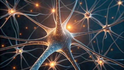 Conceptual Visualization of Neurons with Soft Lighting Effect