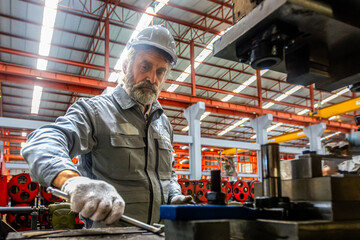  Industrial Engineer in Hard Hats.Work at the Heavy Industry Metal Sheet Manufacturing Factory....