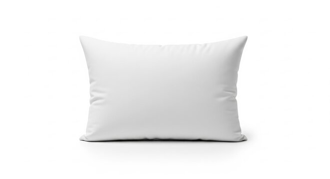 Elegant white square pillow mockup on a clean background showcases its versatility and comfort for home decor and design projects .