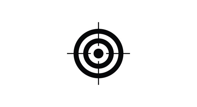 a simple black target centered on white background