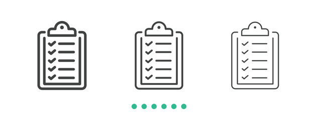 Assessment icon. Thin line icon vector