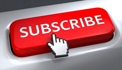 Red button with "SUBSCRIBE" text and a computer mouse cursor