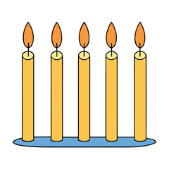 A Kwanzaa kinara holds seven candles—three red, three green, and one black—symbolizing unity, heritage, and the seven principles celebrated during the holiday.
