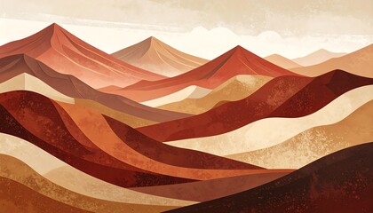 Desert mountain range panorama