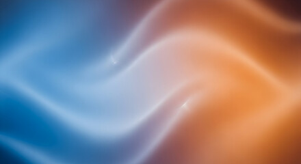 Obraz premium Abstract Flowing Waves Of Blue And Orange Light Creating Ethereal Patterns