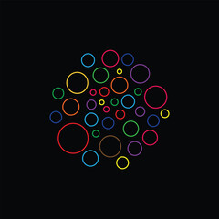 Colorful Bubble Cluster