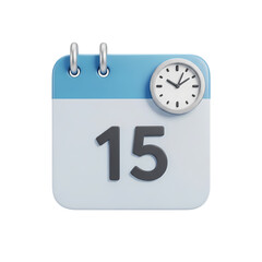 3D Calendar Icon: Time Management & Scheduling Visual