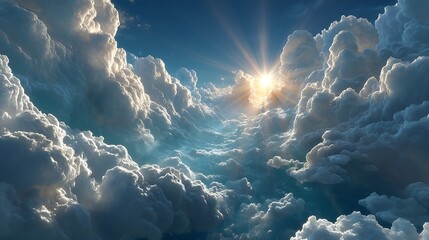 Stunning pastel clouds floating across blue sky high resolution Wallpaper