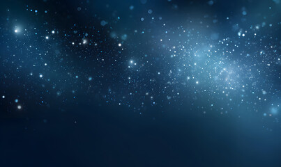 A Stunning Night Sky Filled with Sparkling Stars and a Mystical Cosmic Glow Spread Across the Dark Universe. generative aI