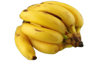 Sweet Yellow Bananas Bunch, Ripe and Ready to Eat