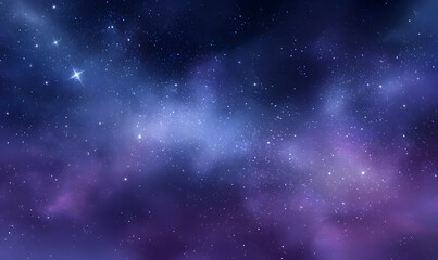 Obraz premium A Stunning View of the Starry Night Sky with a Bright Milky Way Galaxy in Deep Space. generative aI