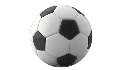 Fototapeta premium Classic black and white soccer ball isolated on a clean white studio background for sports and recreation design