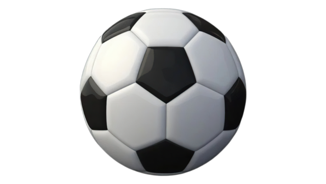 Classic Soccer Ball with Black and White Panels - Sport and Recreation Icon