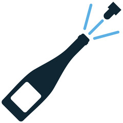 Champagne icon vector. Perfect for celebration, luxury, and special events. A simple, elegant symbol for a glass of champagne.
