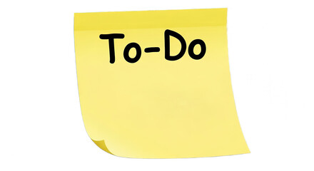 Yellow To Do List Sticky Note Reminder