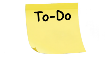 Yellow To Do List Sticky Note Reminder