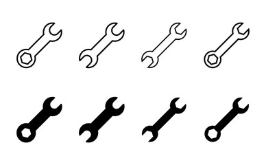 Wrench icon set. repair icon vector. tools icon vector
