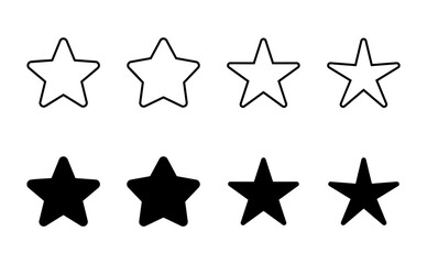 Star Icon set. rating icon vector. favourite star icon