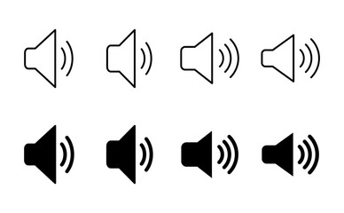 Speaker icon set. volume icon vector. loudspeaker icon vector. sound symbol
