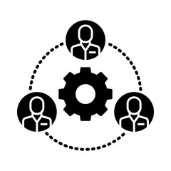 Collaboration Icon for team efforts, idea sharing, and corporate partnerships to foster teamwork...