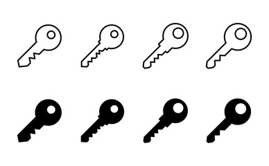 Key icon set. Key vector icon. Key symbol