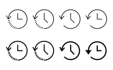 Fototapeta premium History icon set. recent event history