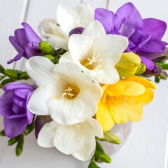 Obraz premium Colorful spring flowers bouquet