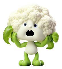 PNG Cauliflower vegetable cartoon white.