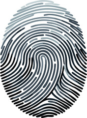 black fingerprint on white background