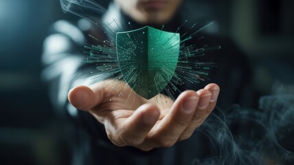 Secure your data with this innovative shield, a symbol of trusted cybersecurity solutions and advanced protection technology for all users