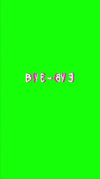 Minimalist pink animated "Bye-Bye" bumper, vertical 9:16 format. Smooth text animation in and out, designed for social media content, intros, or outros. Modern and trendy motion graphic for creators.