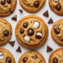 Chocolate Chip Cookies with Broken Pieces
