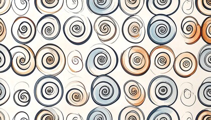 A captivating pattern of swirling circles in muted colors, creating a serene and visually interesting design.