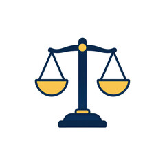 Scales of justice symbol isolated PNG with Transparent Background